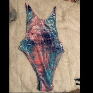 Tie-dye velvet bodysuit!